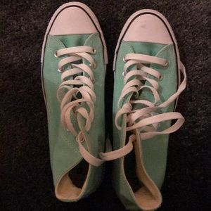 Converse mint green high tops